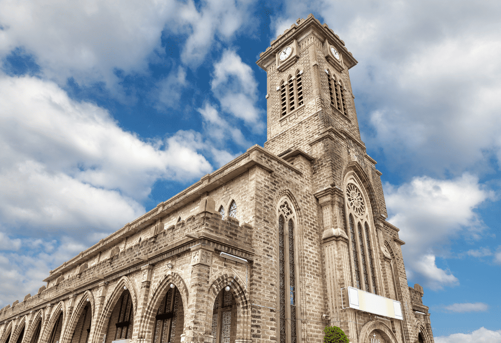 The whole view of Nha Trang Stone Church reveals its timeless, ancient charm (Source: Canva)